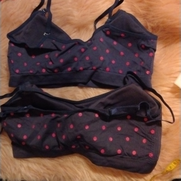 NEW COOBIE Bras Style 9012 One Size and Full Size Navy Pink Polka Dot - Picture 10 of 11